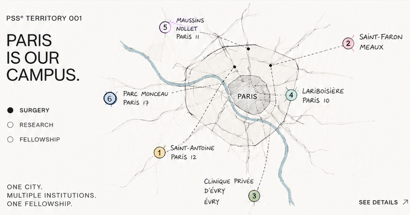 Croquis architectural stylisé du territoire PSS en Île-de-France